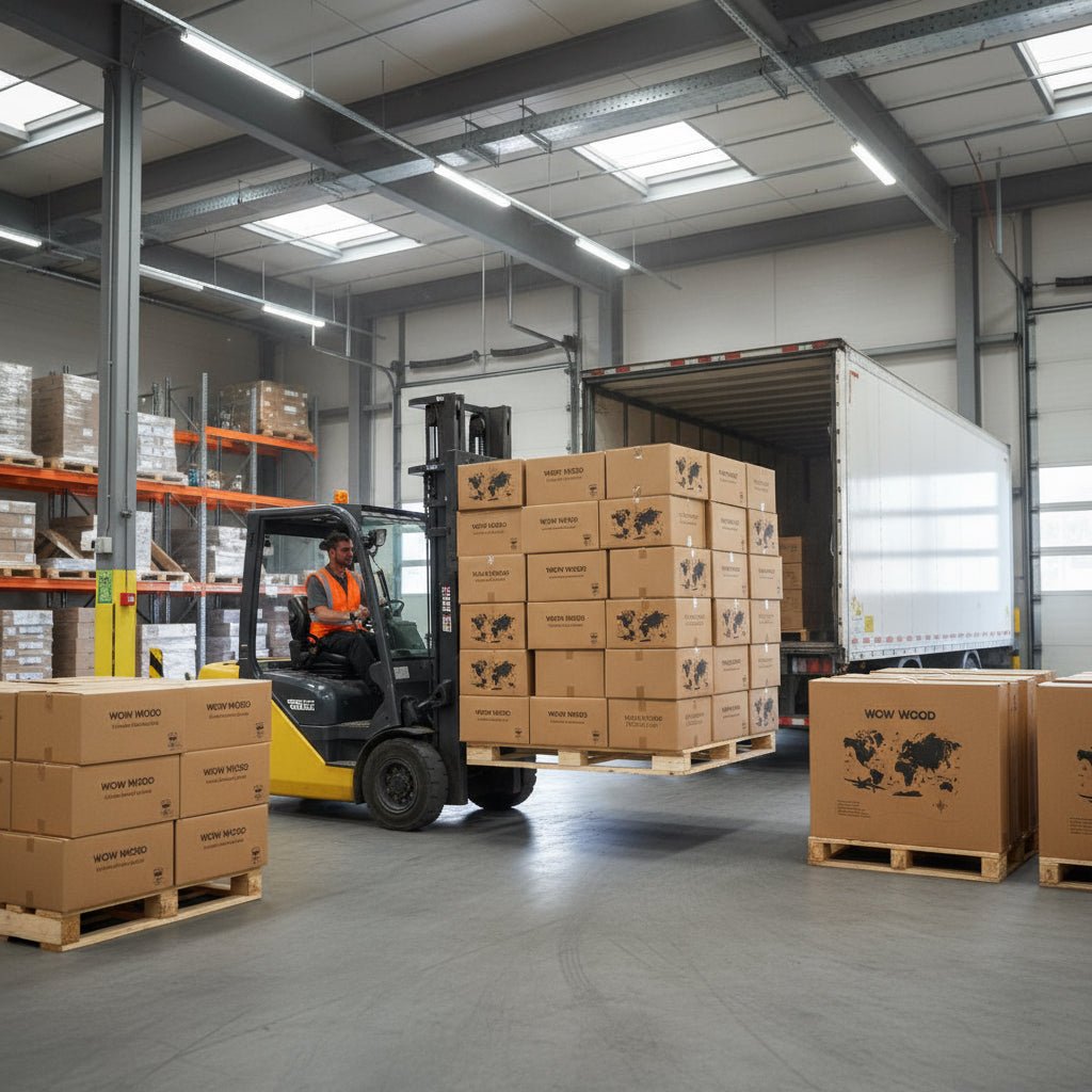 Distribution of wooden world maps — line-sheet & packaging