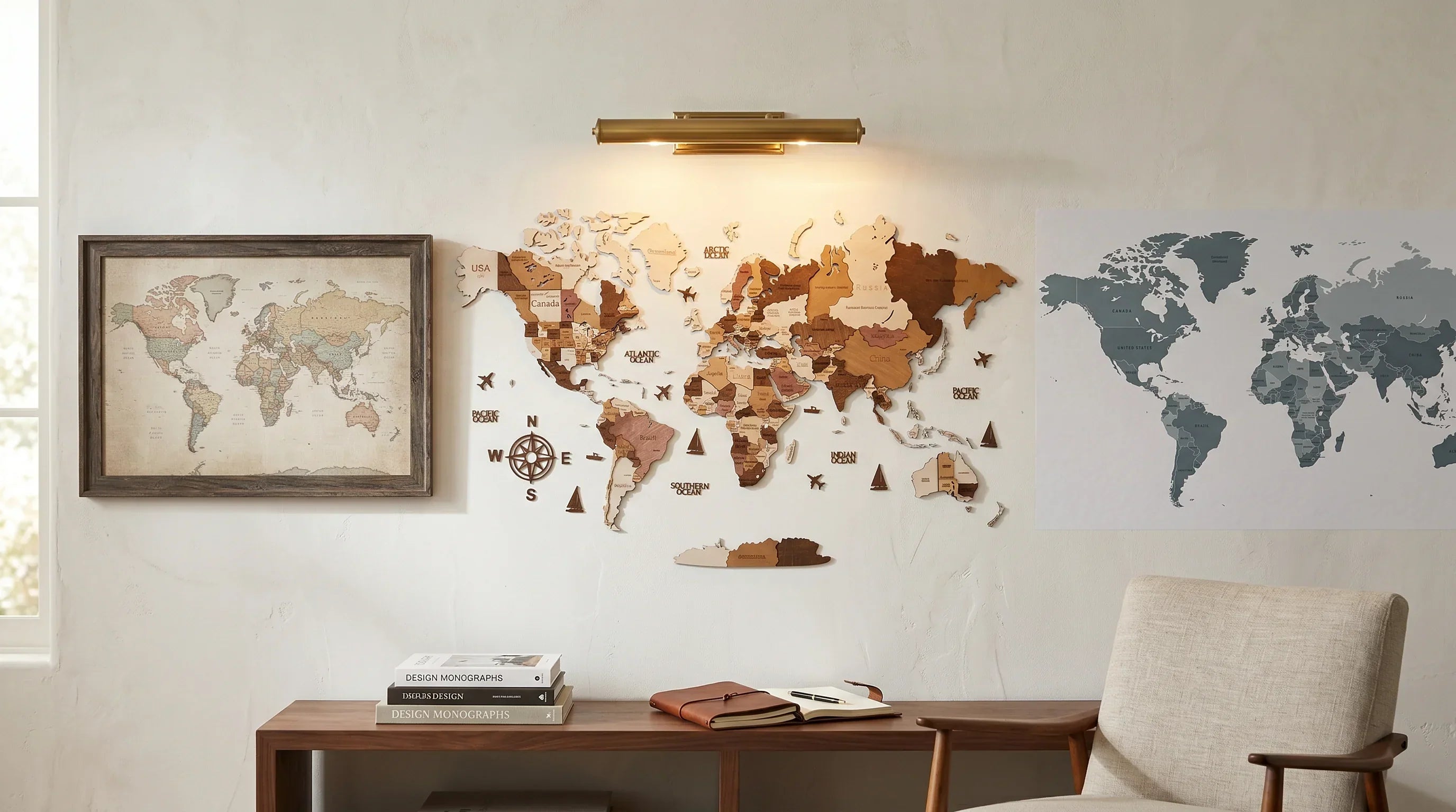 Wooden Maps vs Canvas vs Vinyl: Honest Comparison